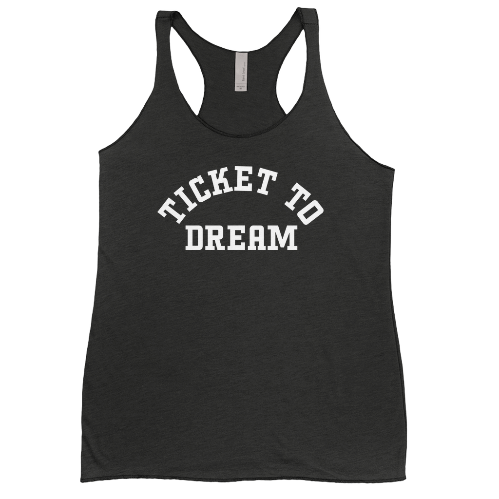 Ticket to Dream Varsity Style Ladies Tank Tops